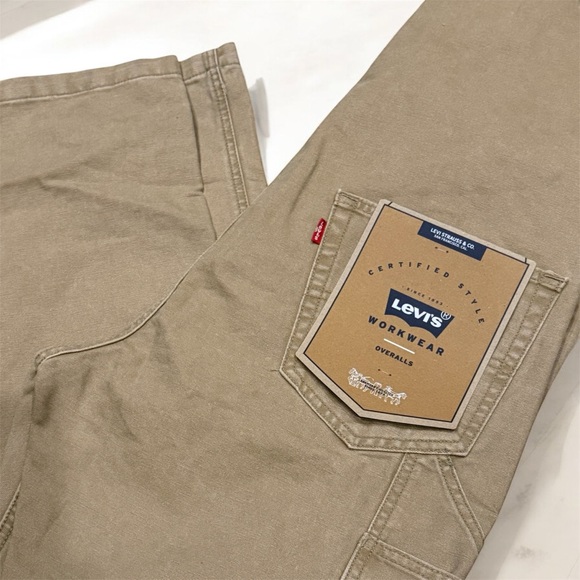 NWT! LEVIS Bib Carpenter Relaxed Fit Utility Overalls Medium - Picture 5 of 8